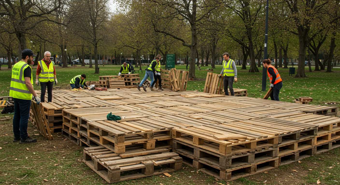 Формирование ровной поверхности парка