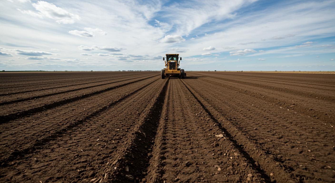 Выравнивание земли для солнечных панелей
