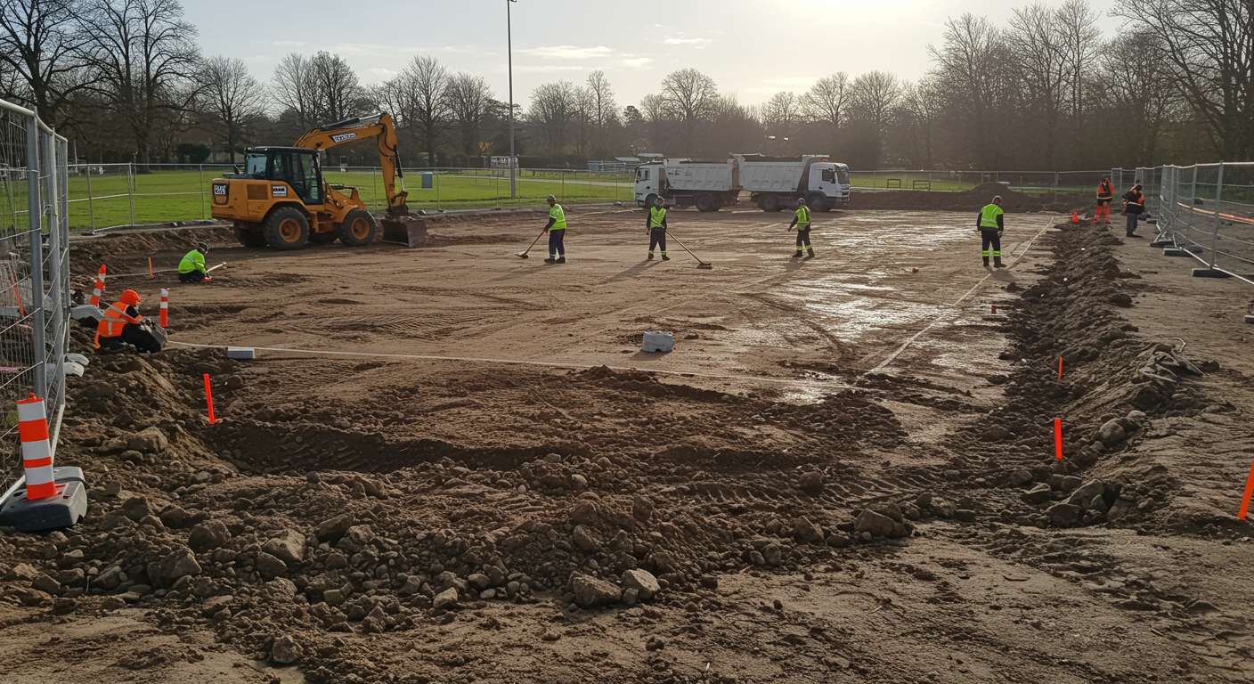 Подготовка грунта для спортивной площадки