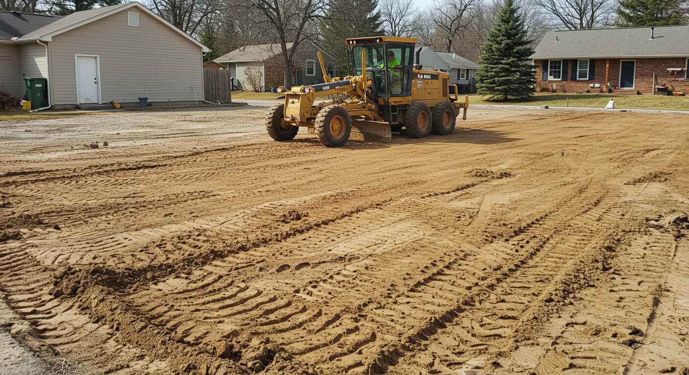 Выравнивание участка под фундамент гаража