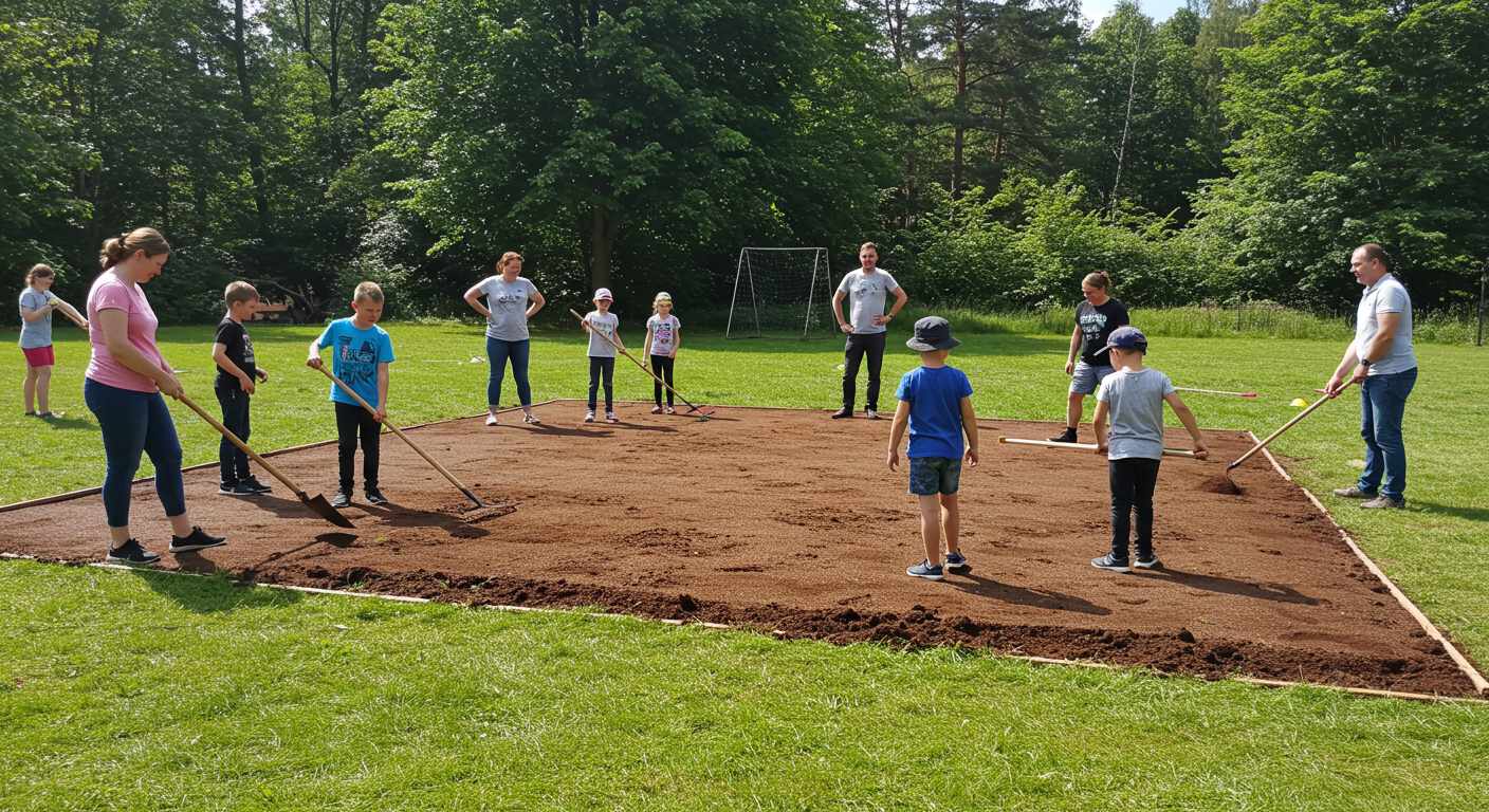 Выравнивание поверхности для детских спортивных игр