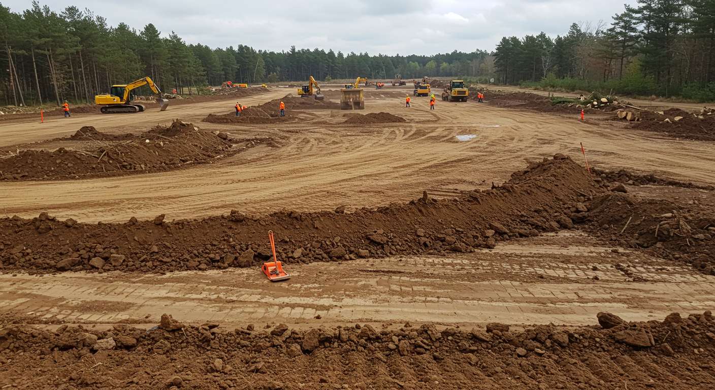 Выравнивание участка под автостоянку