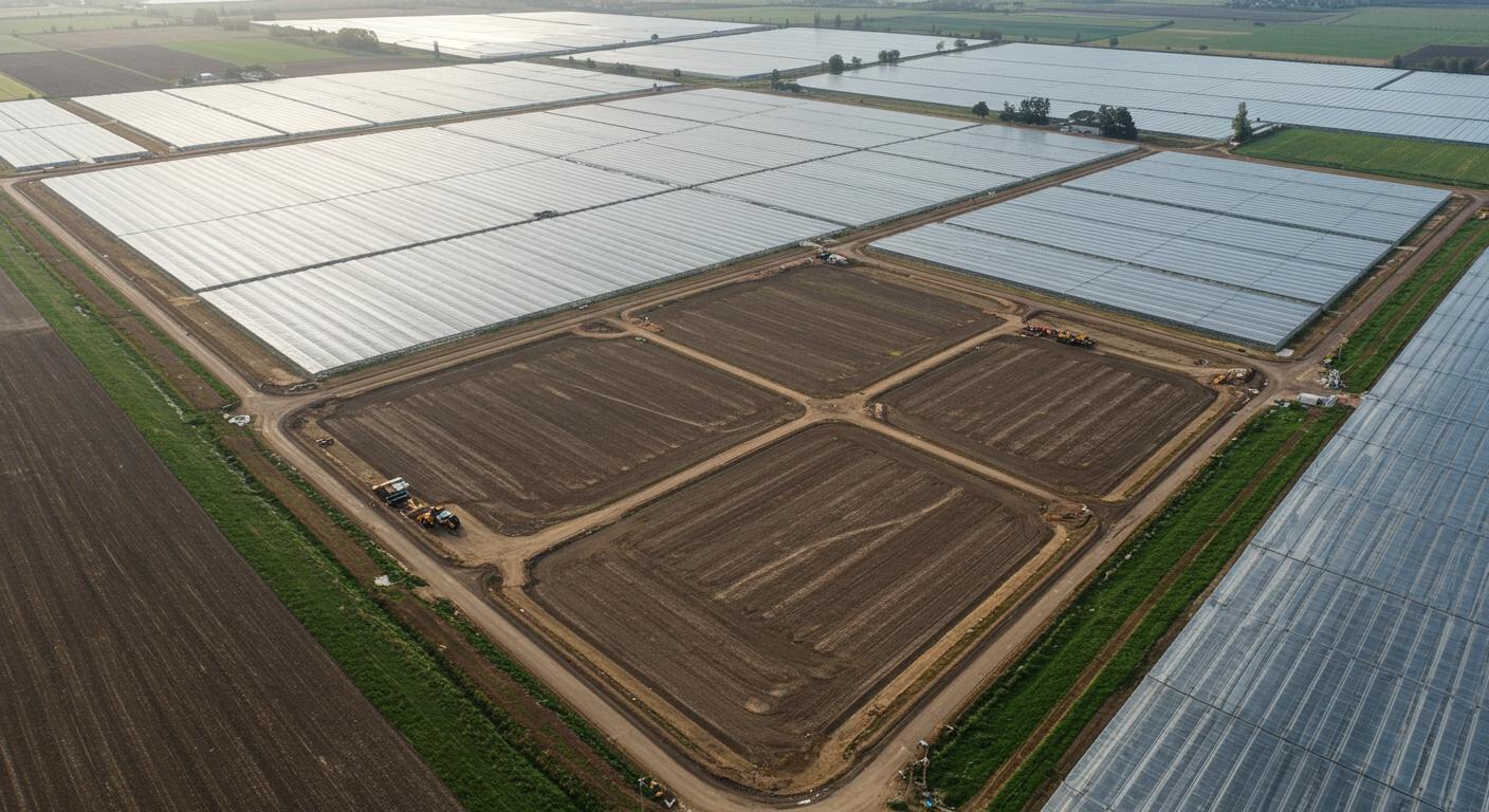 Выравнивание участка под теплицы