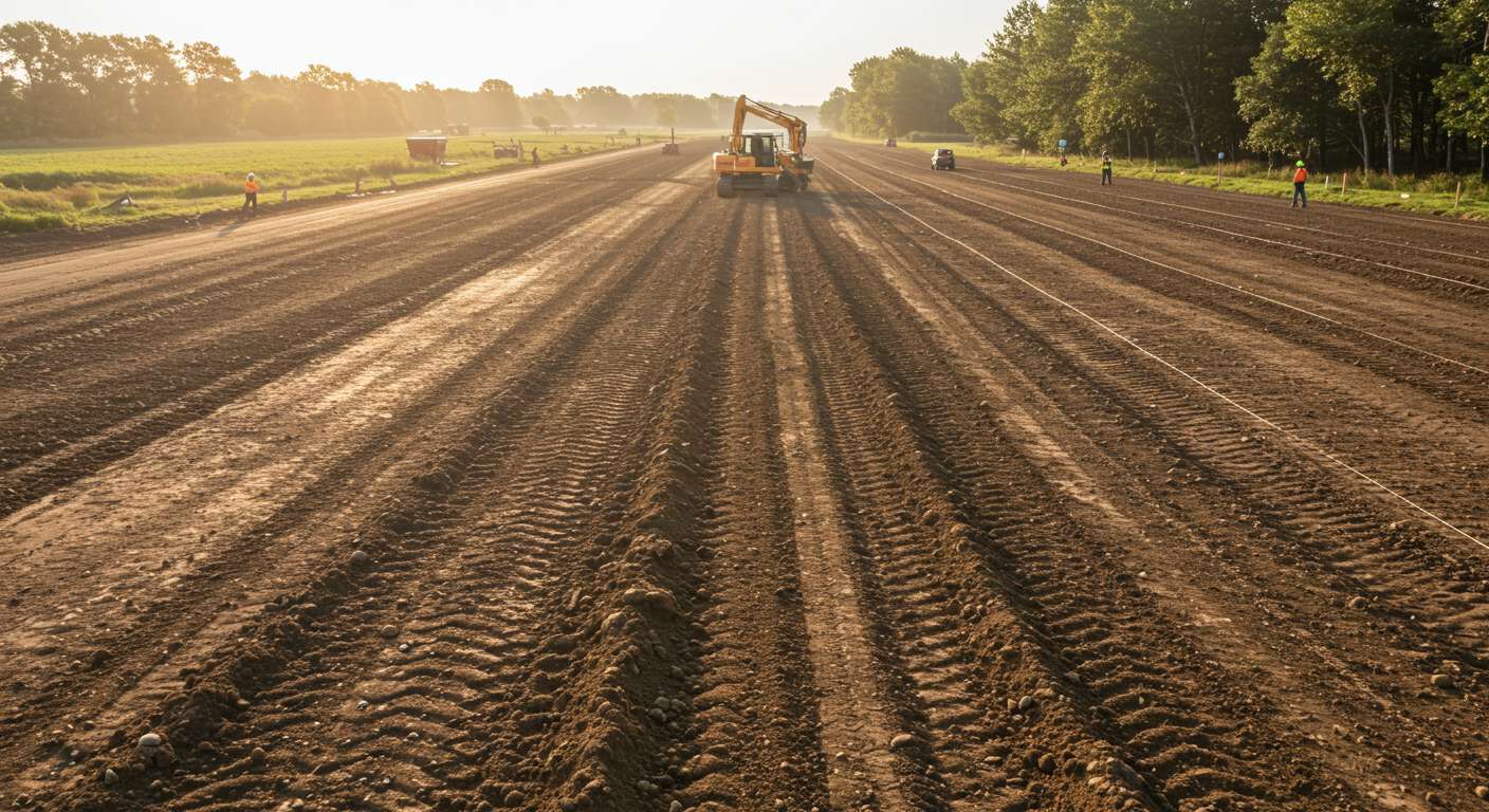 Выравнивание земли на приусадебном участке