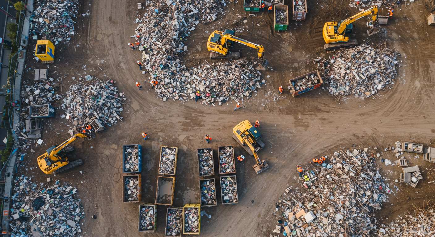 Вывоз строительного мусора при реконструкции крупных строительных объектов