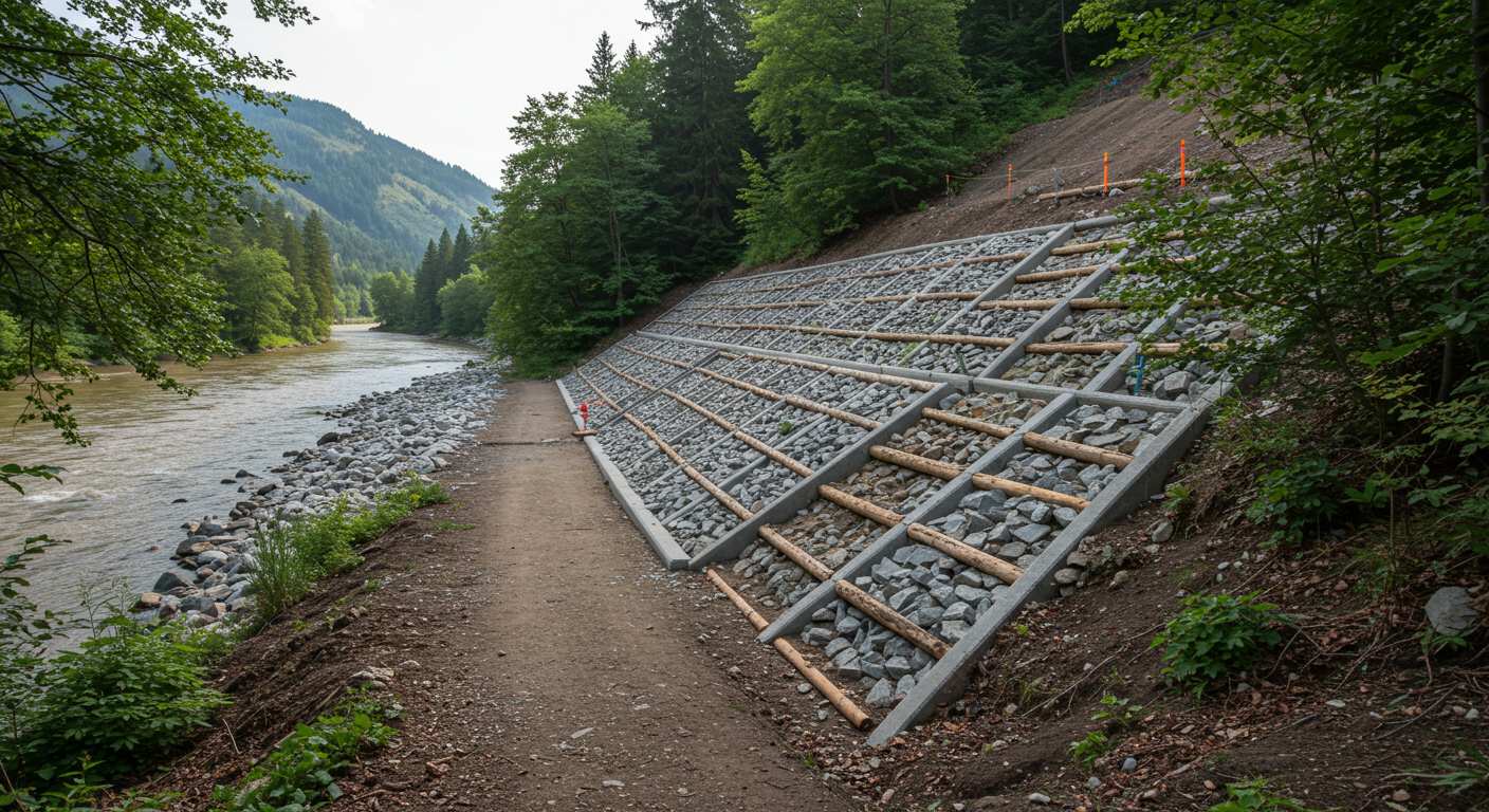 Укрепление склонов и откосов