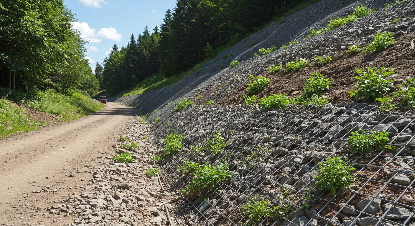 Укрепление склонов и откосов