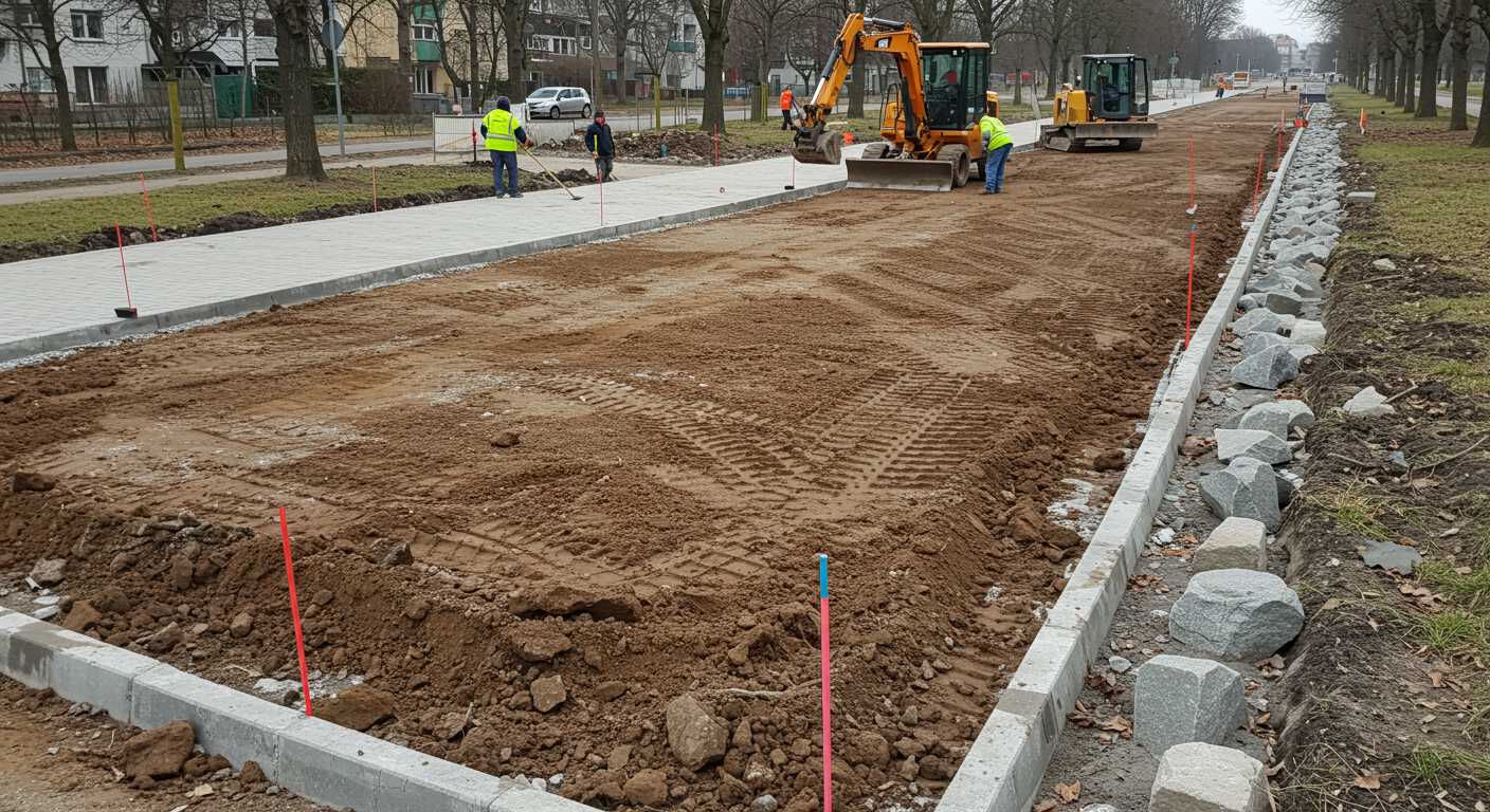 Выравнивание участка под тротуарные парковые дорожки